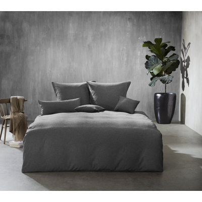 Cotton Solid Colour Duvet Cover Set with Pillowcases