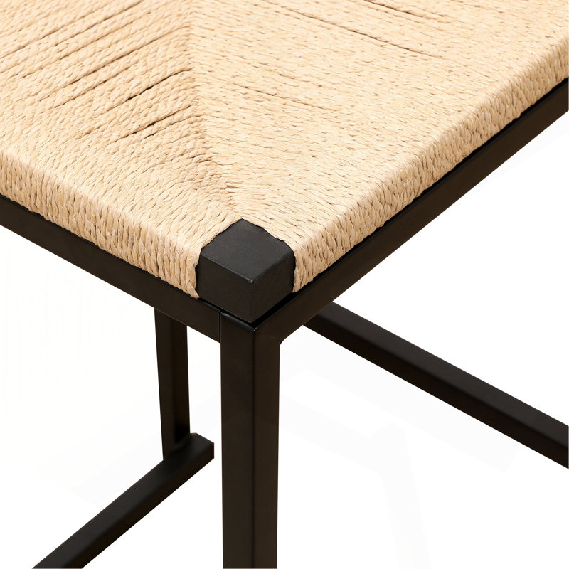 Tabourets de bar élégants et durables avec sièges en corde de papier tissé pour un usage domestique polyvalent