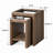 Marielle 3-Piece Living Room Table Set with Casters – Glass Top Cocktail Table, End Table & Nesting Tables in Cocoa | American Red Oak Veneer