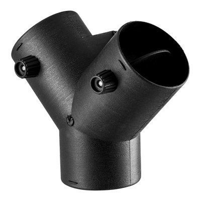 Connecteur de chauffage au gazole, accessoires de connecteur de conduit de chauffage au gazole de 3 pouces, conduit d'aération à 3 voies Diesels avec 2 valves rotatives à 90 °, connecteurs à joint noir pour les chauffages 2KW 5KW 8KW