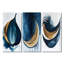 «White and Blue Folk Fruit Abstract I», impression d'art abstrait rouge sur 3 panneaux-13393734-13393720-13393715