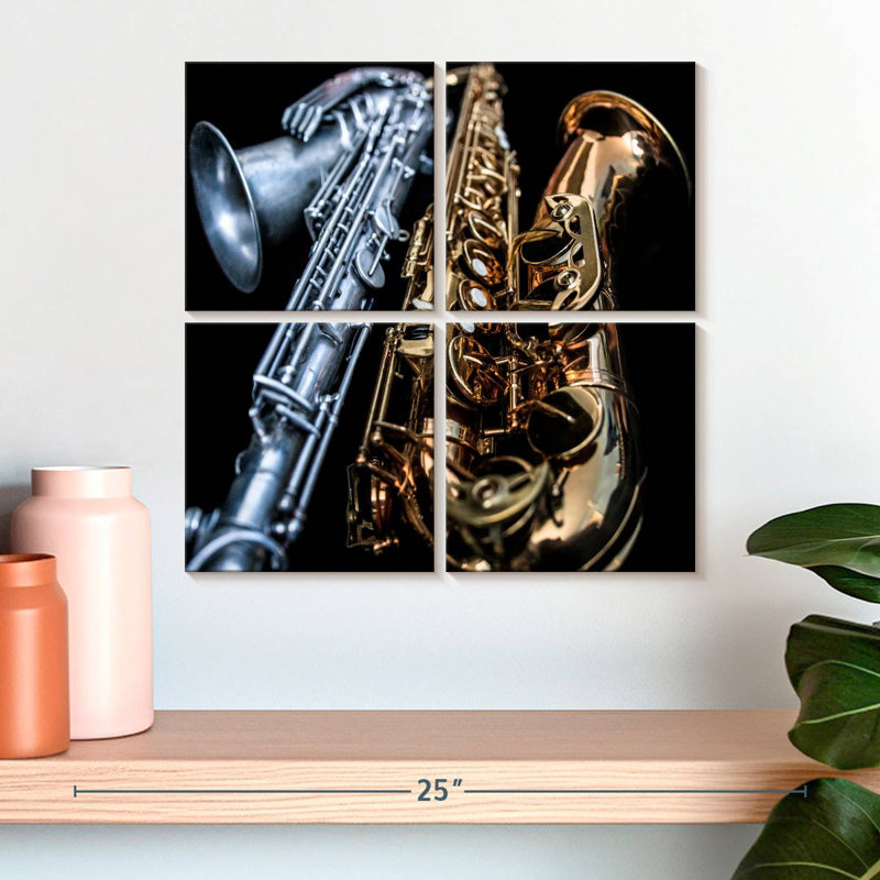 Duo de saxophone Abarca, H 18 po x l 18 po