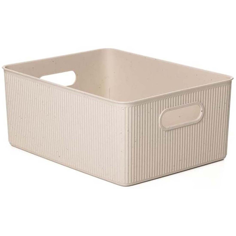 Bac de rangement en plastique nervuré