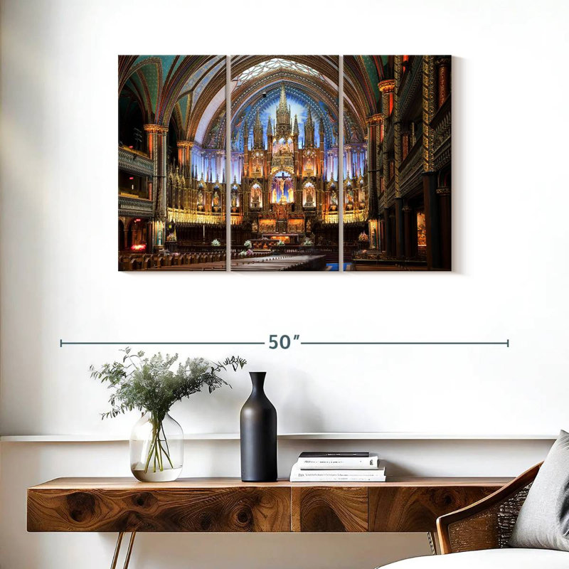 Adella Notre Dame, cathédrale de Montréal, H 24 po x l 38 po