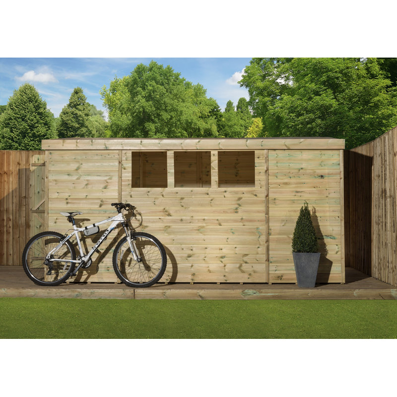 Shiplap Pent Wooden Shed, 203.2cm H x 304.8cm W x 243.84cm D