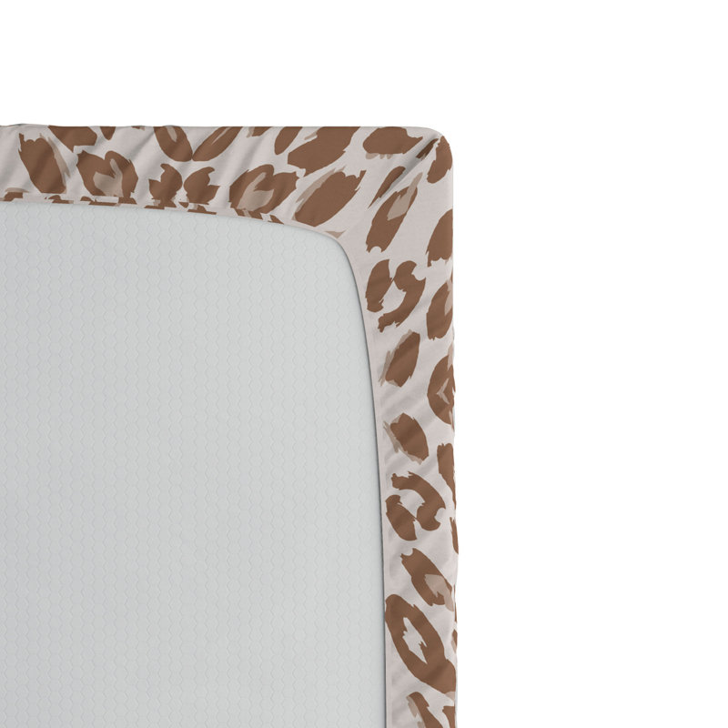Microfiber Animal Print Fitted Sheet, Twin Fitted Sheet