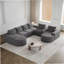 Canapé modulaire courbé avec méridienne Chenille Cloud-1653360465