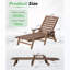 Chaise longue de patio avec dossier inclinable-129427515