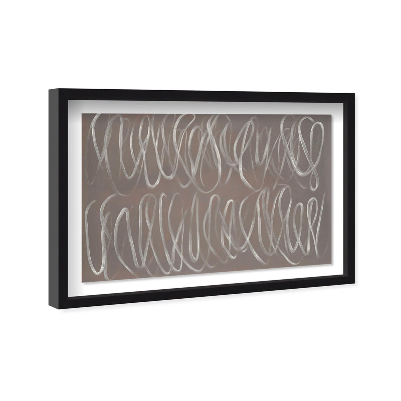 Oliver Gal Coastal Mirage I Abstract - Luxury Shadowbox Framed Wall Art, Black, 17.5" H x 25.5" W