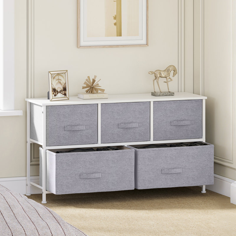 5 Drawer Storage Drawer, Grey