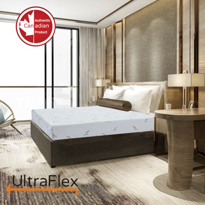 UltraFlex SleepTight 7" - Reversible Gel-Infused Foam Mattress, Ideal for Bunk Beds, Trundle Beds, Caravans, RV, Bamboo Feel, CertiPUR-US Certified, Medium Firmness, Conveniently Boxed