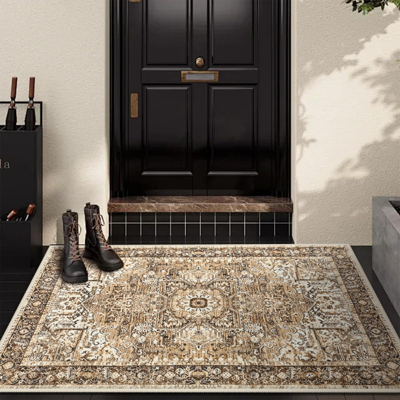 Fillender Washable Soft Vintage Rug Fashion Floral Rug For Living Room Dorm Decor, Rectangle 2' x 3'