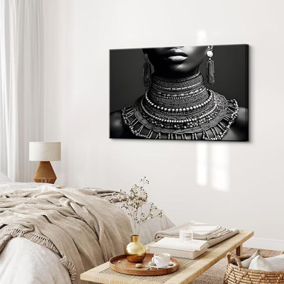 Framed Black Woman Wall Art African American Feminist Canvas Wall Decor Fashion Charming Woman Pictures Prints Posters Black Paintings For Living Room Bedroom Home Decorations Ready To Hang (24X16 In)