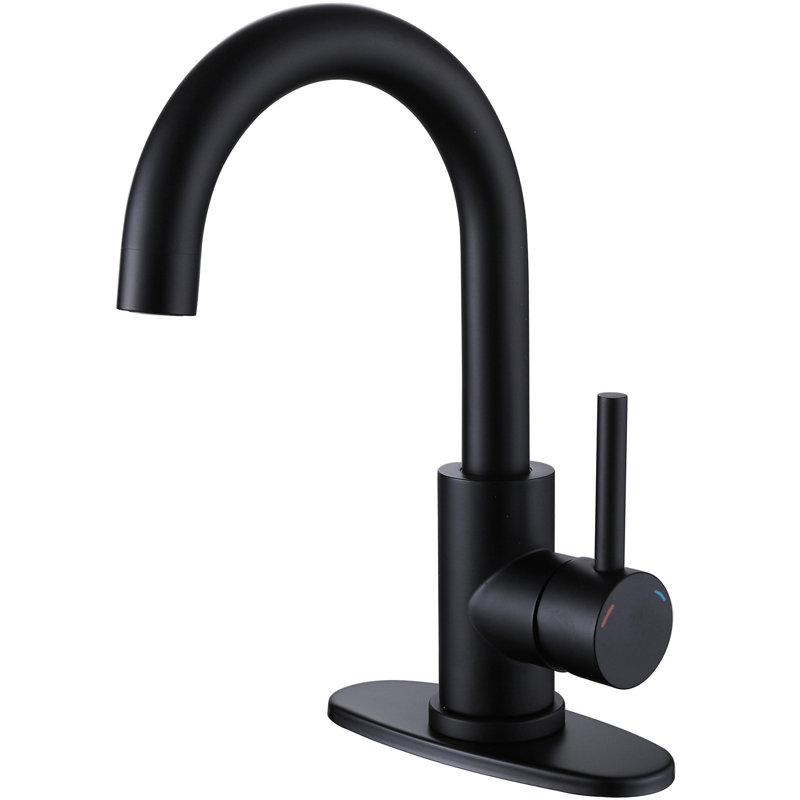 Single-Hole Single-handle Bathroom Faucet, Matte Black