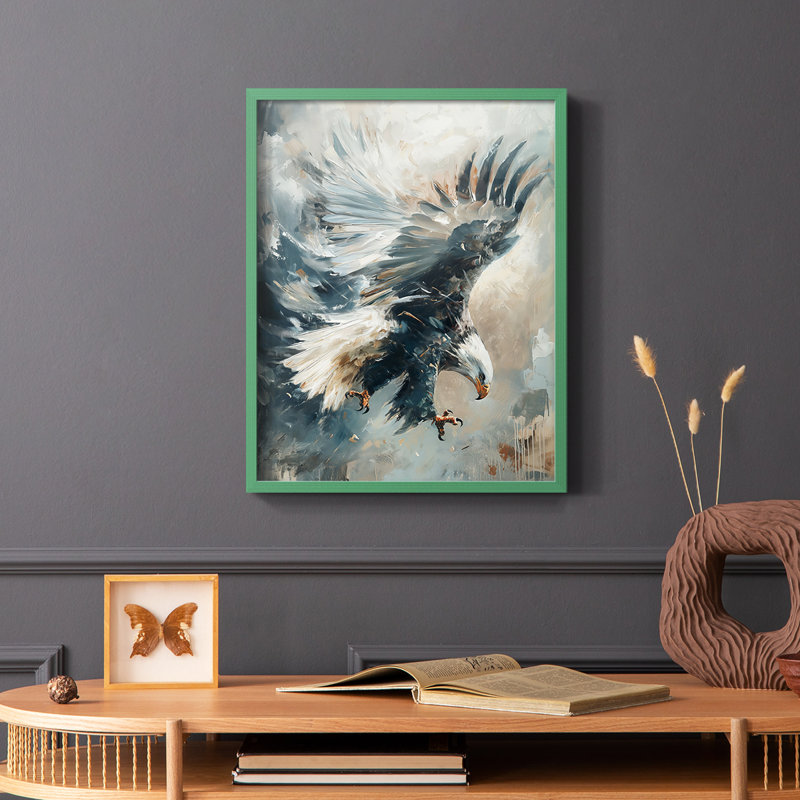 ANIMALS Series CXV III - reproduction encadrée de qualité supérieure - prête à être accrochée - aucun clou requis, Vert