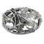 ARTS & CRAFT OAK PARK KNOB IN PLATE-379109474