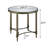 End Table, Mirrored & Antique Brass Finish