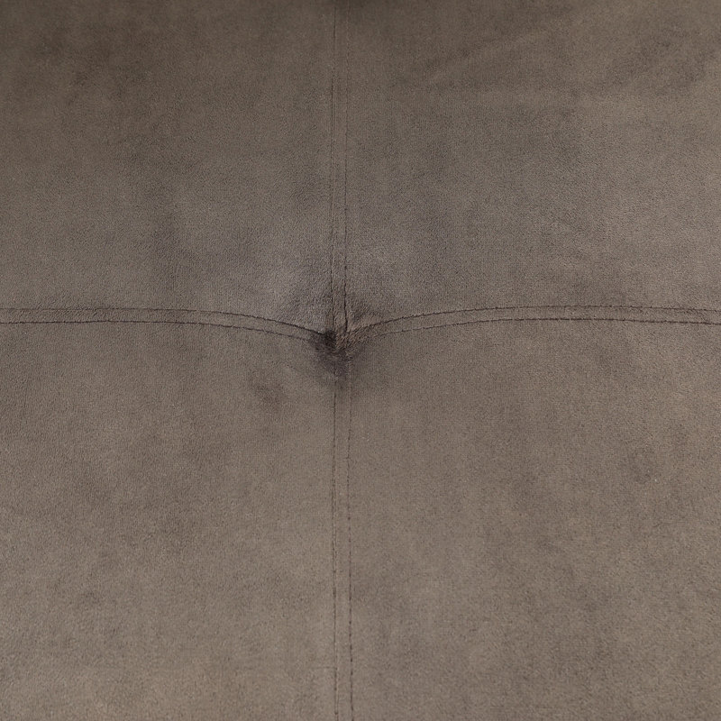Kivah Velvet L-Shaped Sectional Left Hand Facing, Dark Brown Velvet