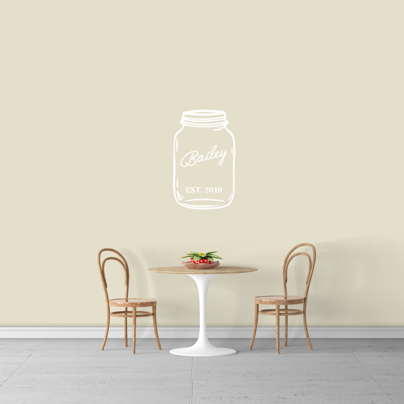 Adhésif décoratif Mason Jar, Blanc, Oui