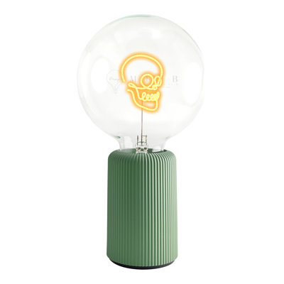 Bulb SKULL Amber with Base Table Lamp PORTABLE Pop Nomad