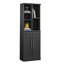 Armoire de rangement avec rangement polyvalent, finition brun noir, armoire-1003759482