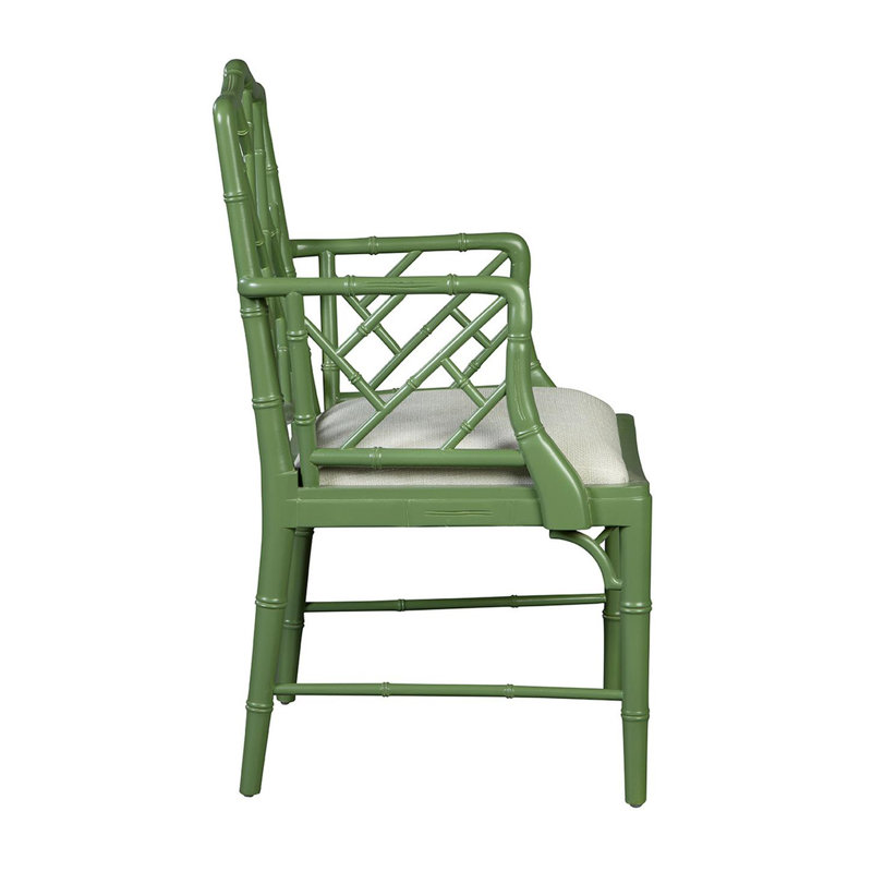 Upholstered Arm Chair, Green