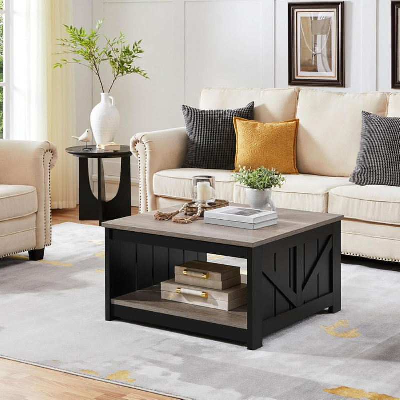 Canizales Coffee Table with Storage, Grey
