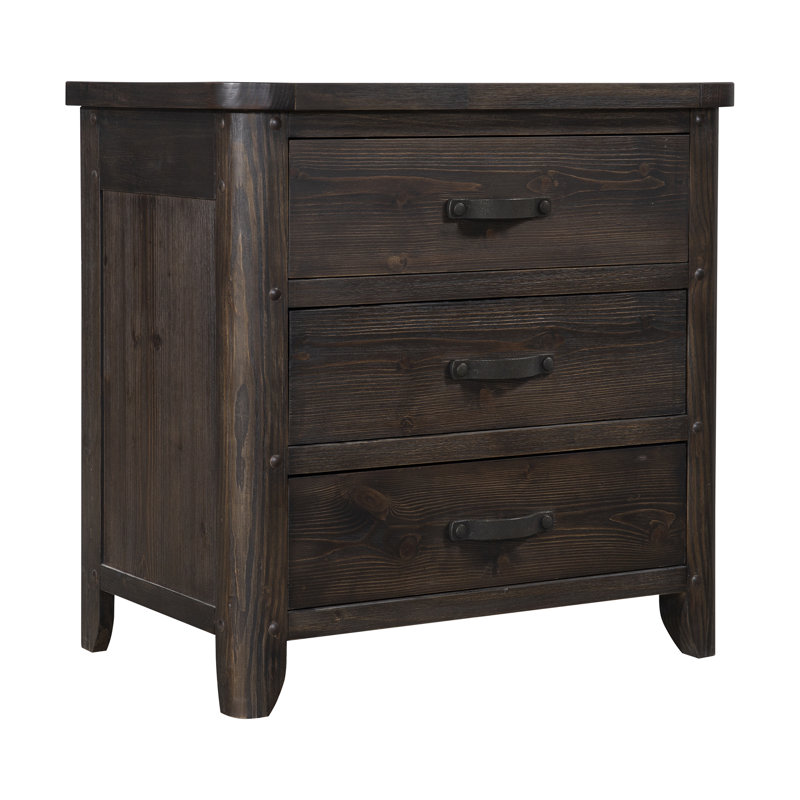 Jaquale Three Drawer Nightstand