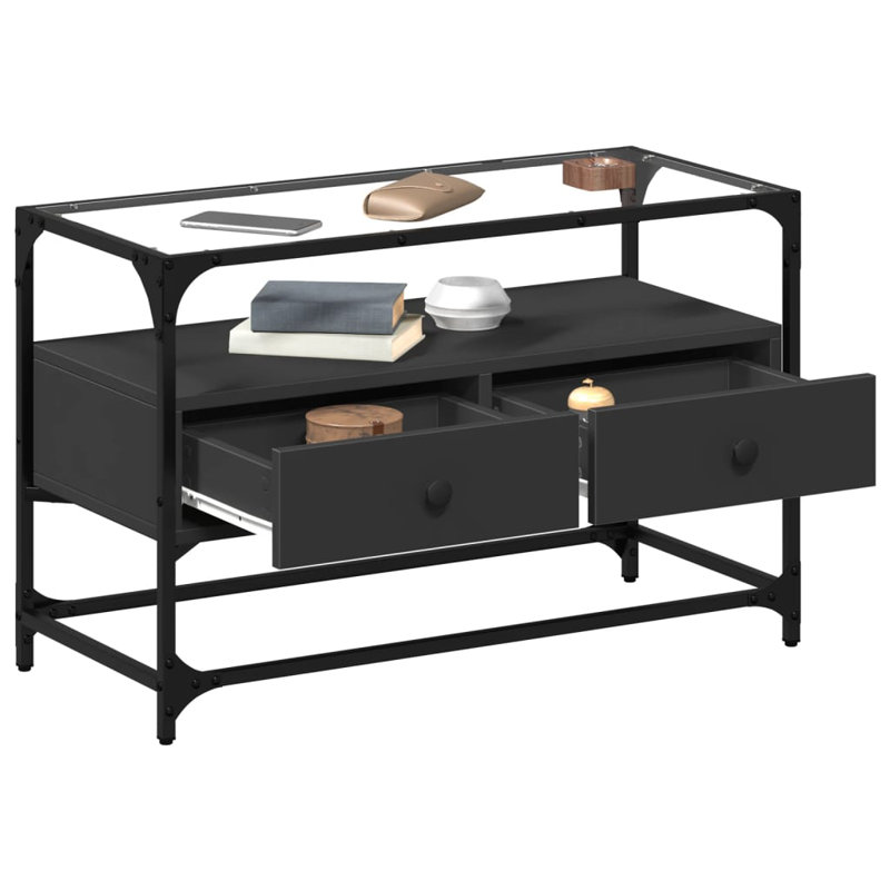 Yes_No_Yes_No_No Unfinished TV Stand, 80cm, Black