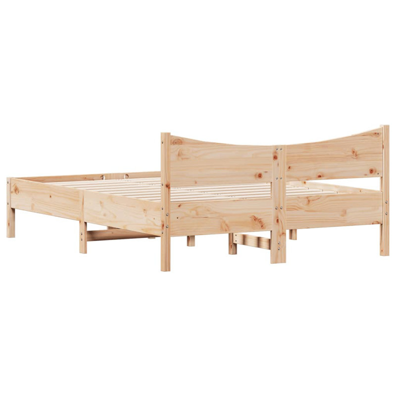 Sherise Solid Wood Bed, EU Double - 140 x 200 cm