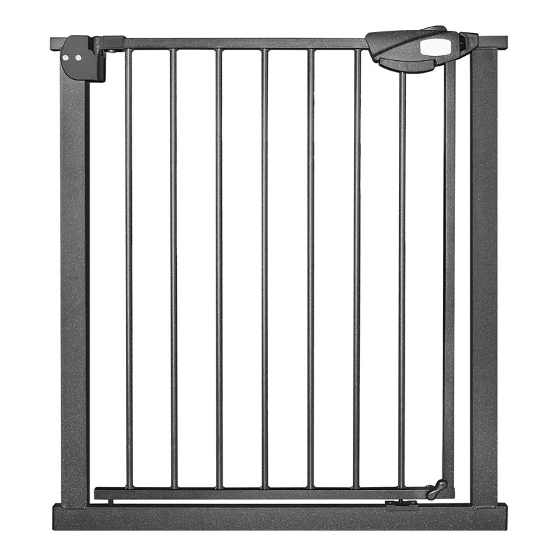 Metal Pressure Mounted Pet Gate, Black, 75-85cm