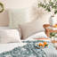 Ensemble de literie élégant 7 pièces, polyester rosé, style de chambre luxueux