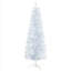 Arbre de Noël artificiel enneigé 5 pi, arbre de Noël mince avec branches réalistes et base en plastique pour décoration d'intérieur, blanc-1305504373