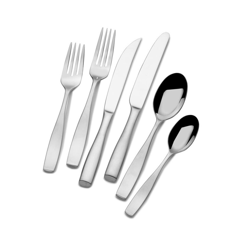 Satin Loft 75-Piece 18/10 Stainless Steel Flatware Set, Service for 12
