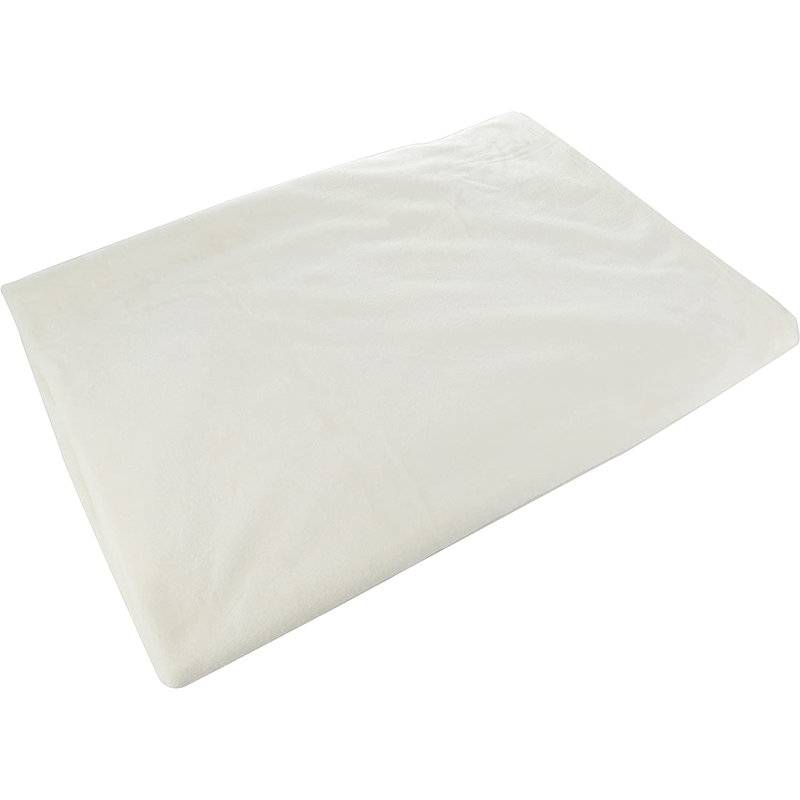  Polyester Luxury Throw Blanket, Ivory, 50" W X 70" L