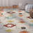 Auguste Geometric Handmade Tufted Wool Ivory/Crimson Area Rug-26642968