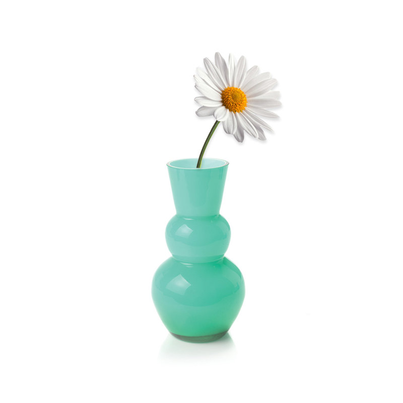 Alaina Glass Table Vase, Teal