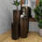 Beardall Metal Pillar Style Brown Pedestal Table with Hammered Design Set