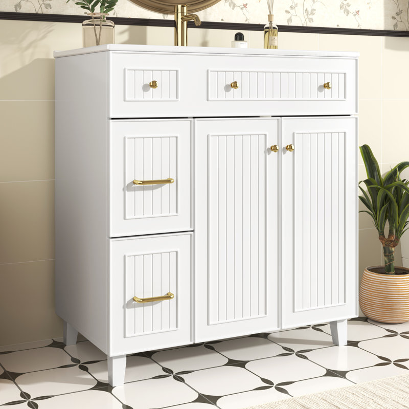 81.7 mm Freestanding Bathroom Vanity, White