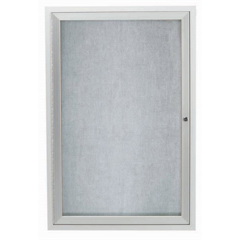 Tableau d'affichage mural extérieur pour l'extérieur, Aluminium anodisé satin transparent, Un, H 24 po x l 18 po