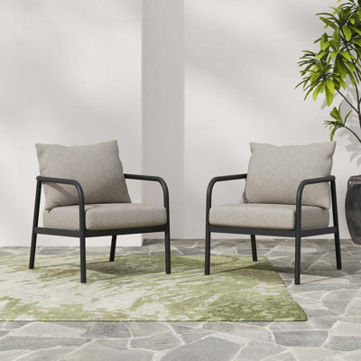 Fauteuils club d'extérieur avec coussins
