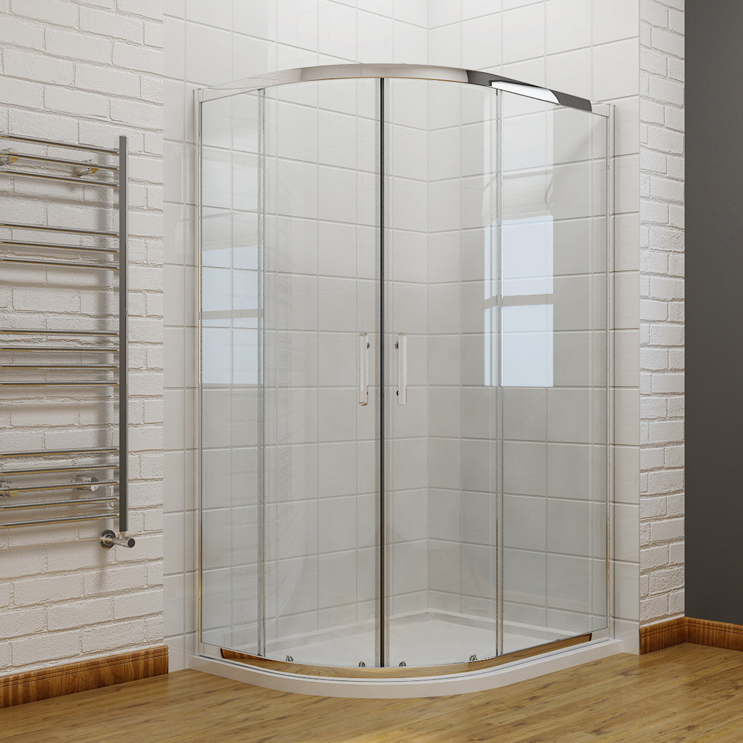 Rennerdale Glass Offset Quadrant Shower Enclosure with Tray