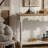 White Solid wood Rectangular  Console Table