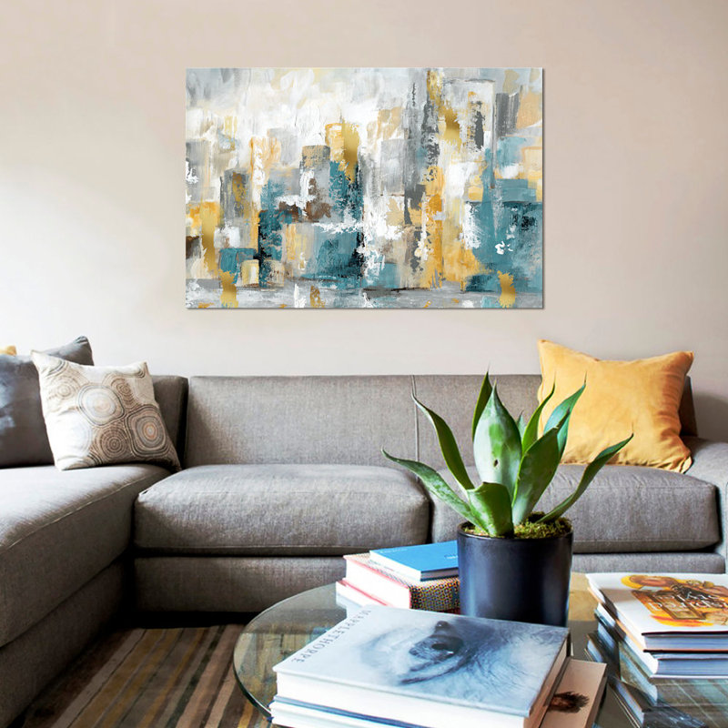 " City Views I " by Nan, 40" H x 60" W x 1.5" D, Wrapped Canvas, No Mat