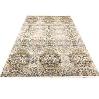 7x10 Gray and Gold Turkish Antep Rug