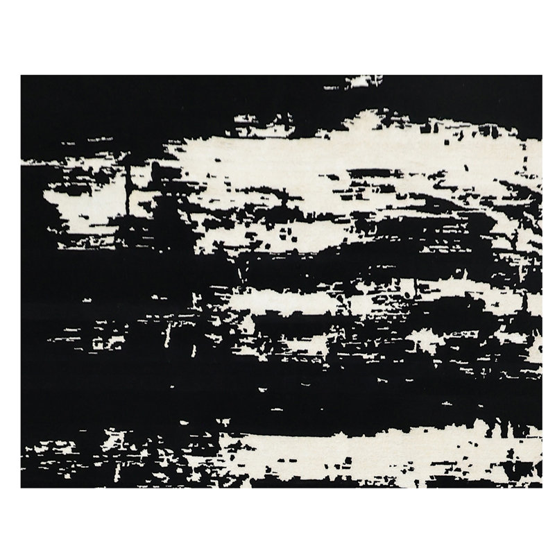 Handmade Silk and Wool Area Rug, Rectangle 10' x 14'