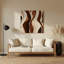 Art mural abstrait en métal beige 19-1968162924