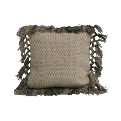 Abstract Wool Blend Throw Pillow