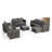 Opaline 5-Piece All Weather Rattan/Wicker Outdoor Conversation Set With Cushions-1423295315