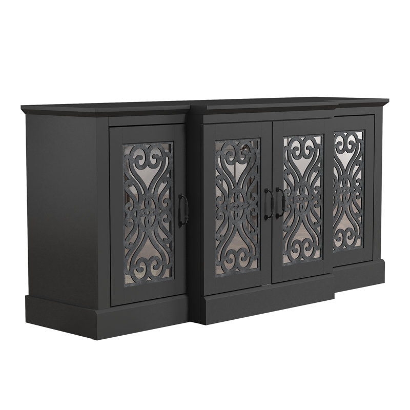 Buffet large Ariba Traditional, Noir